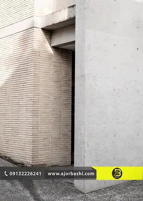نمای ساختمان ترکیبی سیمان و آجرنما