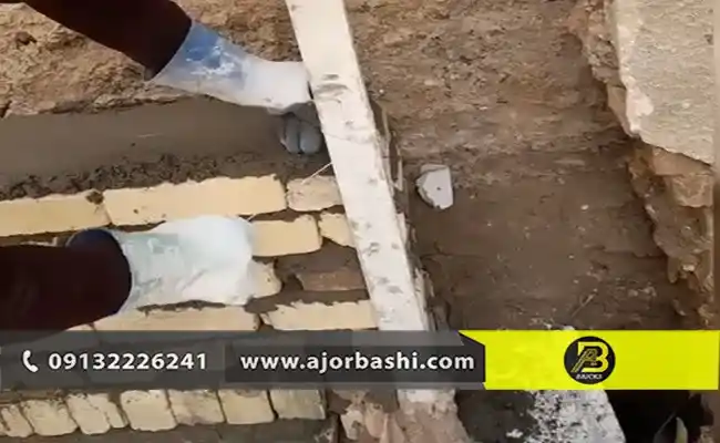 بند کشی آجر در دیوار چینی آجر فشاری